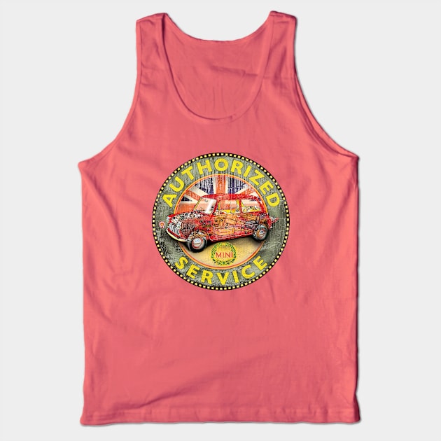 Authorized Service - Mini Cooper Tank Top by Midcenturydave